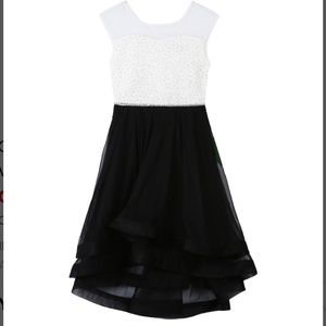 SPEECHLESS Glitter Lace Illusion-Neck Dress